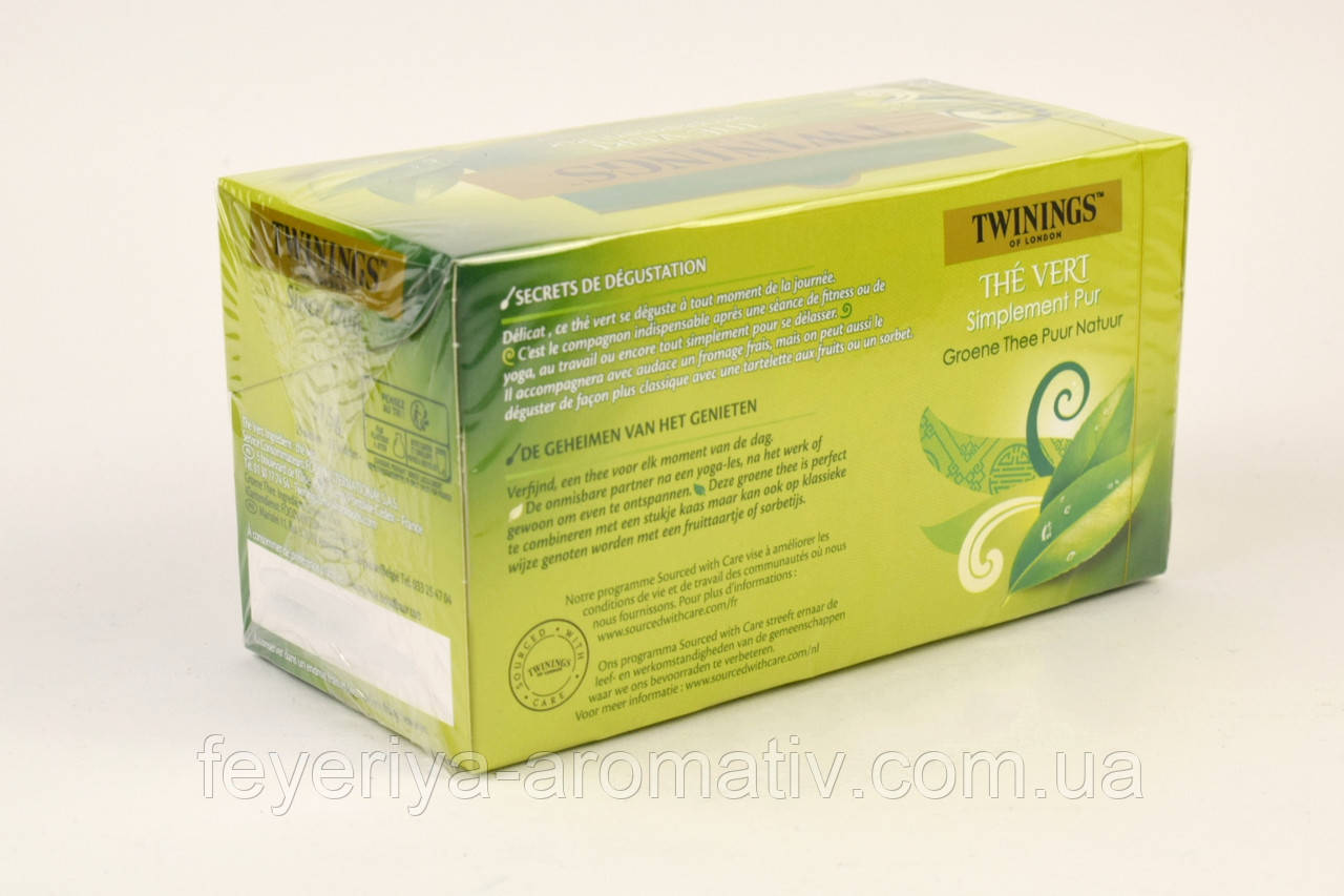 Чай зеленый Twinings The Vert Simplement 25 пакетиков 37,5 г Великобртиания - фото 3 - id-p1622246483