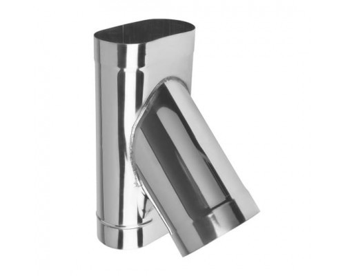 Трійник овальний 120х240/45* AISI304 0,8мм, фото 1