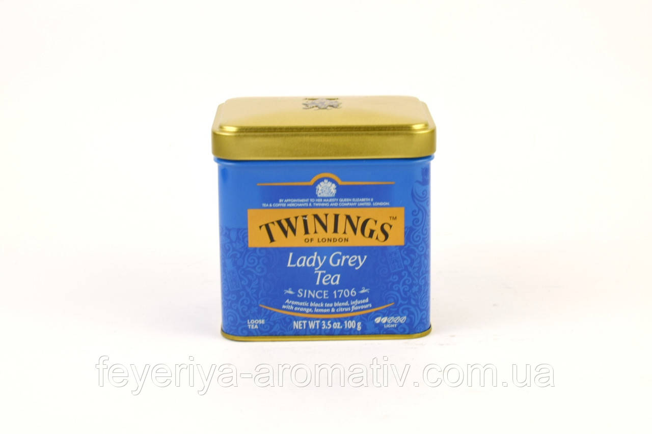 Чай черный с ароматом цитрусовых Twinings Lady Grey 100 г Великобритания - фото 1 - id-p1622246480