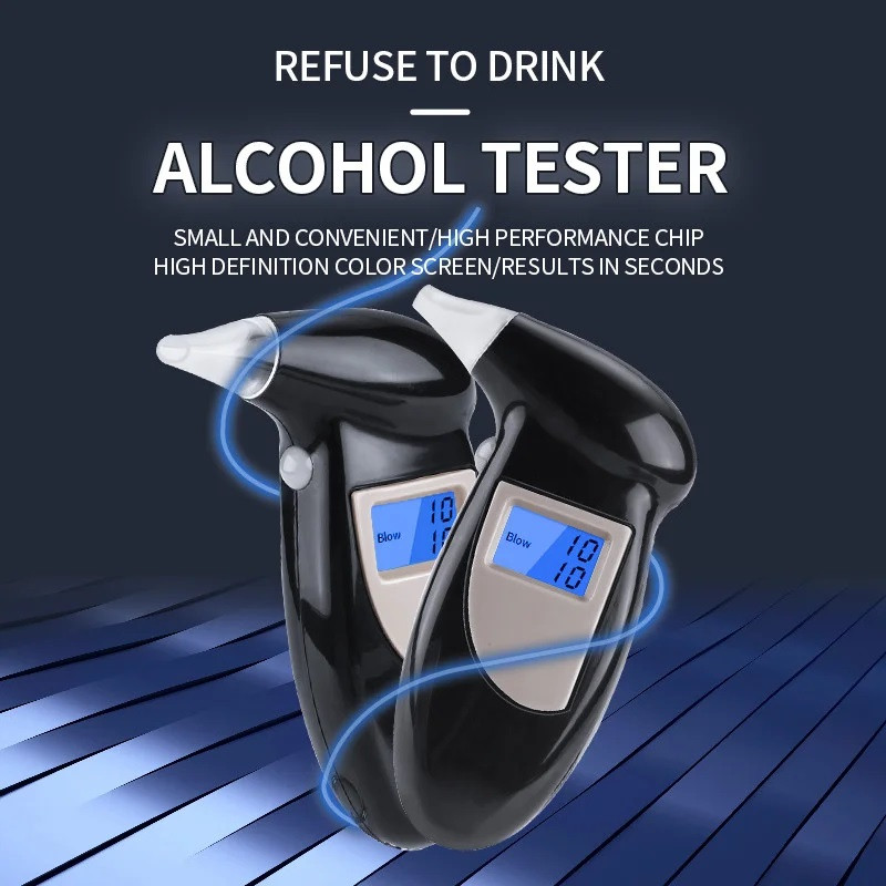 Хороший персональный мобильный алкотестер Digital Breath Alcohol Tester с мундштуками . - фото 6 - id-p1630539272