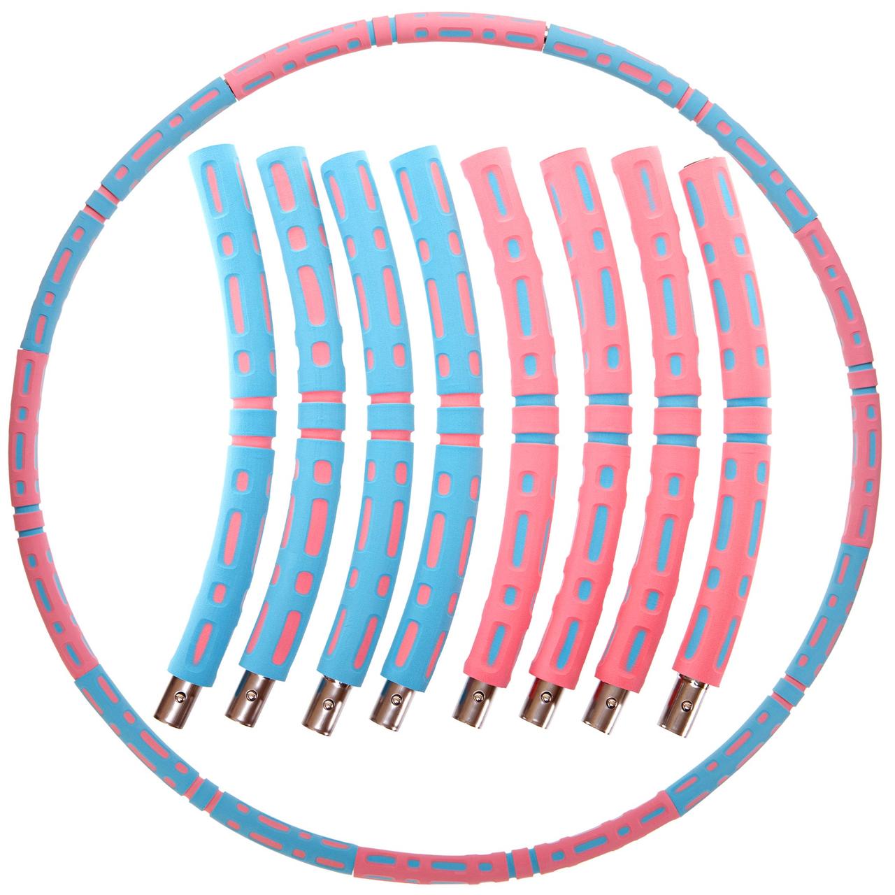 Обруч масажний хулу хоп Hula Hoop SP-Planeta 6181 діаметр 95 см Pink-Blue