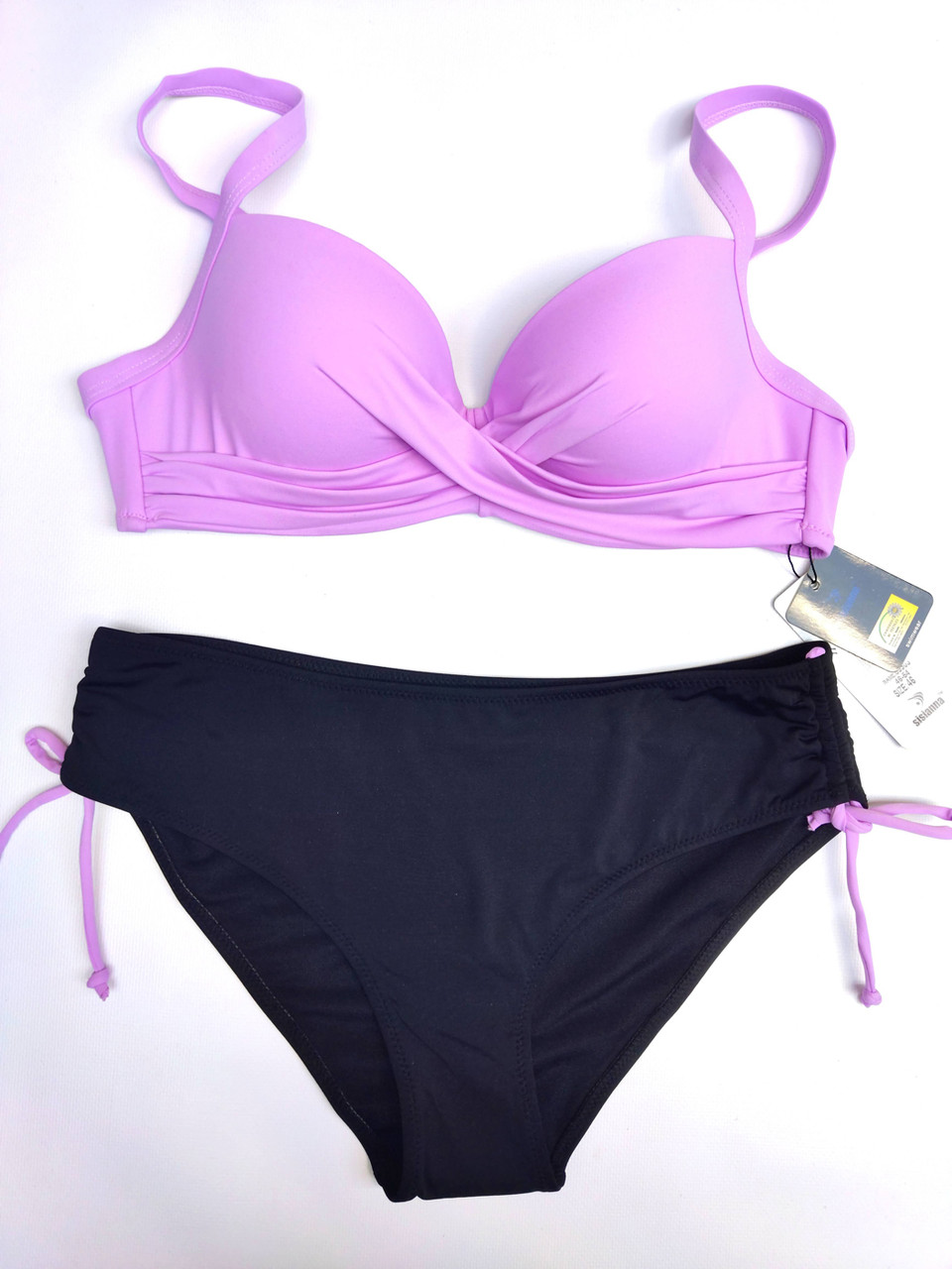 ОПТ Купальник однотонний Sisianna 53903 46-54 бузковий на укр 50 52 54 56 58 розмір