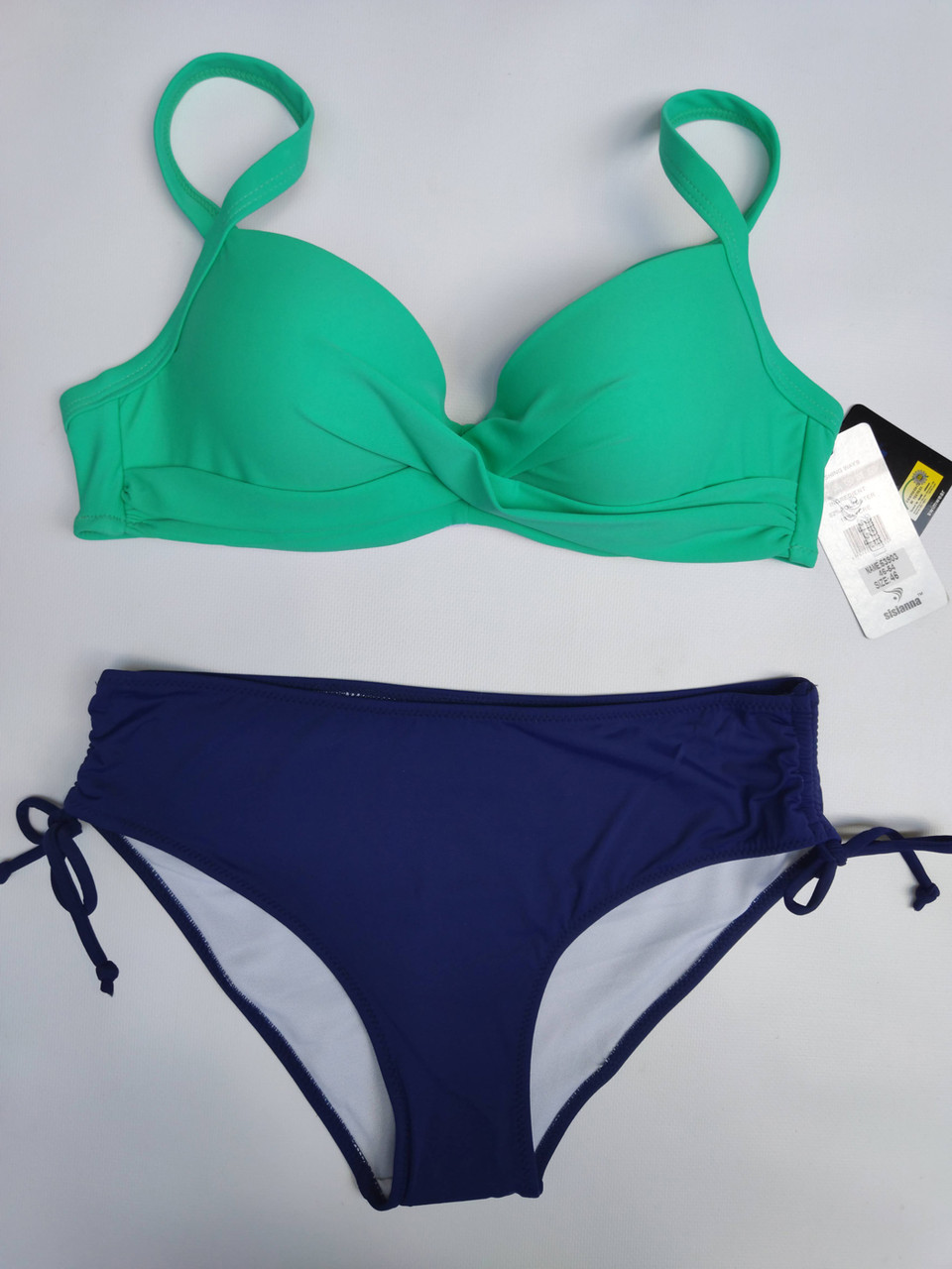 ОПТ Купальник однотонний Sisianna 53903 46-54 зелений на укр 50 52 54 56 58 розмір