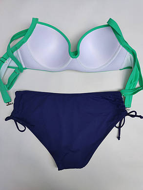 ОПТ Купальник однотонний Sisianna 53903 46-54 зелений на укр 50 52 54 56 58 розмір, фото 2