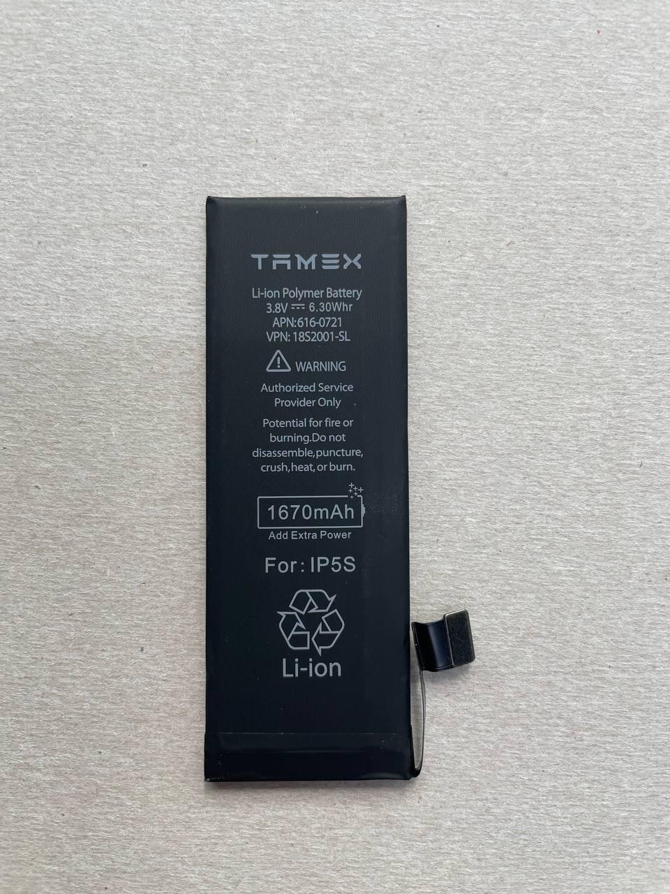 Акумулятор Tamex для iPhone 5s / iPhone 5C підвищеної ємності, 1670mAh