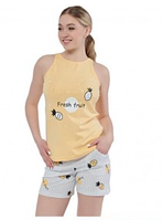 Пижама женская комплект для сна двойка майка и шорты ТМ Rubina 3188 (Турция)