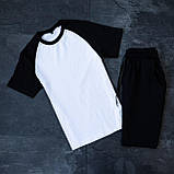 Футболка чорно-біла та шорти I'm мембранainian чорні я Україніць комплект патріотична бавовна, фото 2