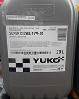 Олива моторна YUKO SUPER DIESEL 15W-40 API CF-4/SG 17,5 кг каністра 20л