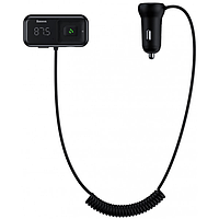 FM-трансмиттер модулятор  Baseus T typed S-16 wireless MP3 car charger Black