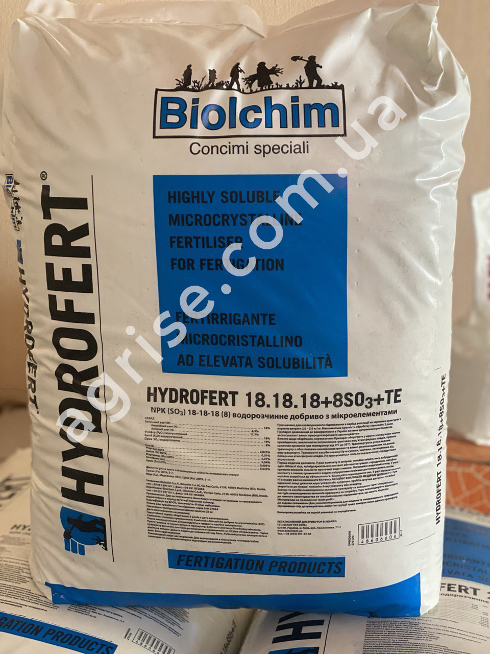 Мікродобриво Гідроферт 18.18.18+8SO3+TE (Hydrofert) Biolchim 25кг