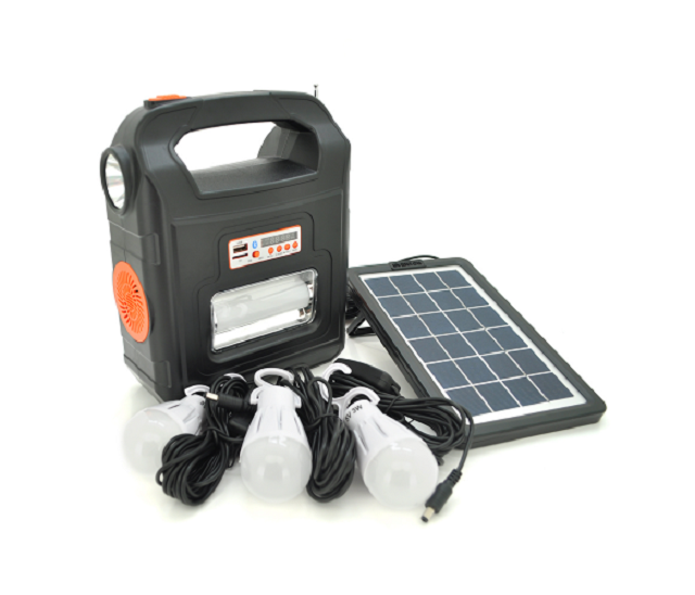 Портативна міні сонячна станція освітлення RT910BT+Solar, фото 1