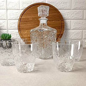Набір для віскі графин 0,8 л + 6 склянок Bormioli Rocco Dedalo, подарунок для чоловіків, фото 2