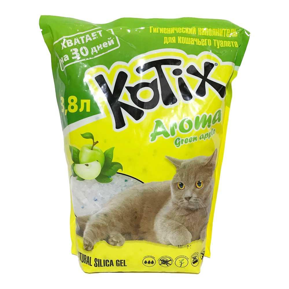 Силікагелевий наповнювач KOTIX Green Apple для котів з ароматом яблука 3.8 л/1.62 кг, фото 1