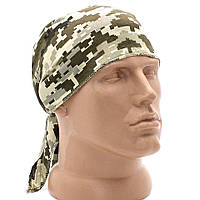 Тактична бавовняна бандана камуфляжна піксель Армійська чоловіча літня бандана бавовна на голову