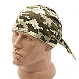 Тактична бавовняна бандана камуфляжна піксель Армійська чоловіча літня бандана бавовна на голову, фото 2