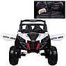 Дитячий електромобіль на акумуляторі Багі M 3602 з пультом радіокерування для дітей 3-8 років білий, фото 4