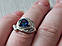 Золота каблучка з сапфіром Розмір 17 Сертифікат, фото 7