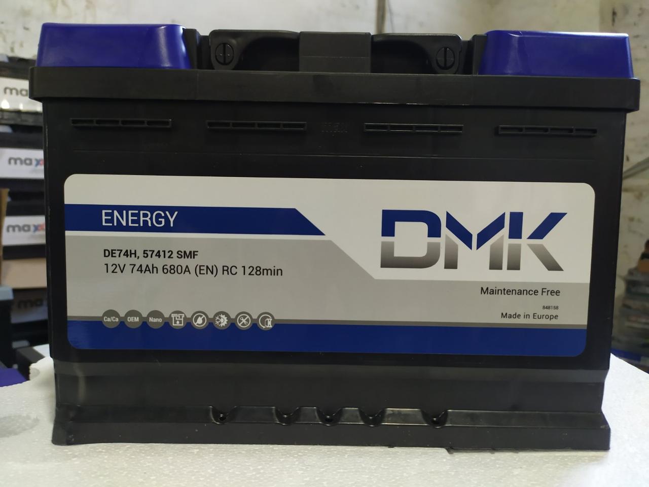Акумулятор DMK 6CT-74-0 74Ah/680A R+ 0 (ДМК) Tab (Словенія) Автомобільний АКБ Кислотний Словенія ПДС