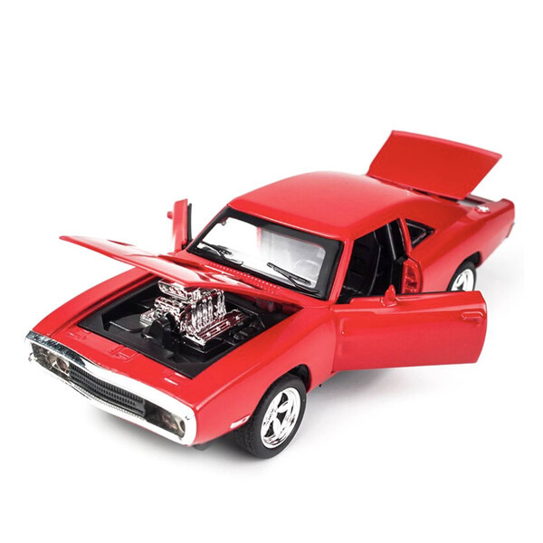 Машинка с Форсажа Dodge Charger металлическая коллекционная моделька детская 15 см Красный (59523)