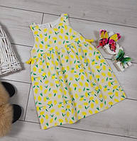 Летнее платье ZARA с лимончиками для девочки на 3-4 года