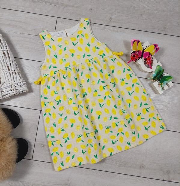 Zara lemon hotsell print dress