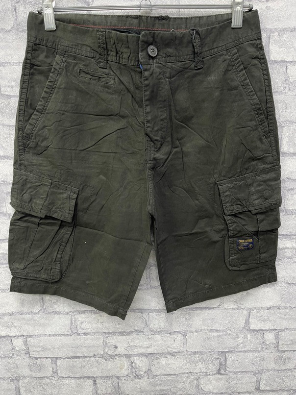 Чоловічі короткі оливкові шорти джогери великих розмірів, фото 1