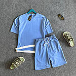 Літній чоловічий костюм оверсайз  футболка з шортами Код FAR18, фото 7