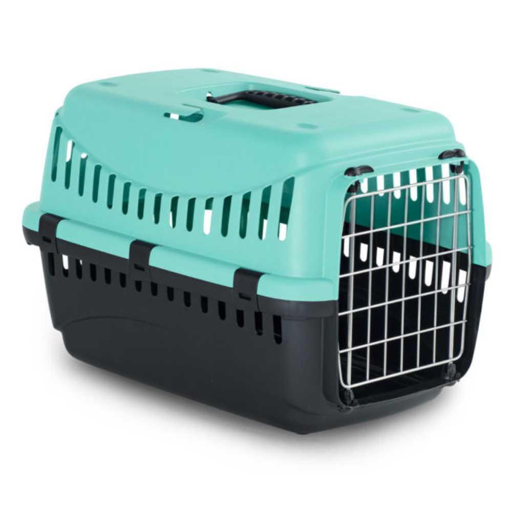 Переноска GIPSY 2 LARGE Blue для котів і собак до 11 кілограмів з металевими дверима, 58x38 см синій