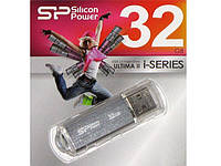 Флеш-пам`ять 32GB "Silicon Power Ultima" II-I series USB2.0 silver