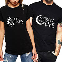 Парные футболки "Sun Stars&Moon life"