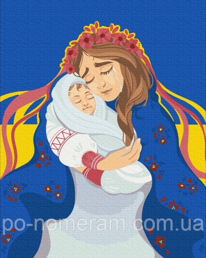 Акційна Картина за номерами BrushMe Ненька Україна (BS53077) 40 х 50 см, фото 1