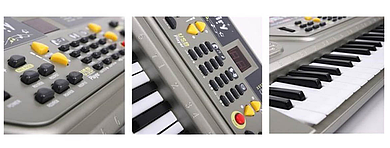 Піаніно, синтезатор з мікрофоном Дитячий орган 54 клавіші USB (MP3). 2 динаміка. Від мережі MQ 806