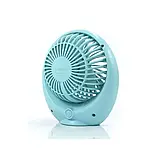 Портативний настільний мінівентилятор Mini Fan SQ1978A USB Блакитний, фото 3