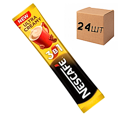 Ящик розчинної кави Nescafe "3 в 1" Ultra Creamy, 20 стиків по 13 гр. (у ящику 24 упак.)