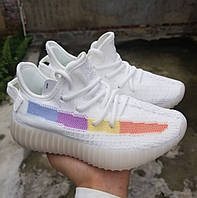 Детские кроссовки Yeezy Boost 350 V2 White rainbow размеры 25-30