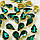 Стрази в золотих ланцюгах Green Zircon, Розмір 8x13 мм*1шт, фото 2