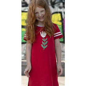 Сукня червона з квіткою для дівчаток ПЛ312 Бембі Україна розмір 110 (5 років)