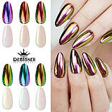 Неонова дзеркальна втирка для нігтів Дизайнер Neon powder for nail, фото 4