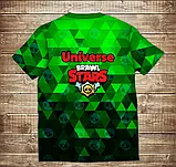 Футболка з 3D принтом: Бібі Тара і Вірус 8 Біт. Бравл Старс. . Дитячі і дорослі розміри ВСІ Розміри, фото 2