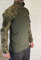 Военная тактическая рубашка UBACS ( Убакс оригинал камуфляж) Bikatex - вставка зеленая -размер S