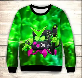 Світшот 3D 8 Bit Virus ВСІ Розміри