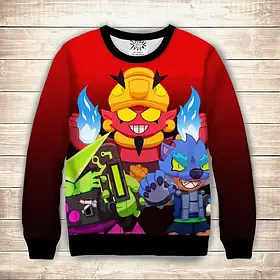 Світшот 3D Демонічний (Пекельний) Джин 2020 ВСІ Розміри