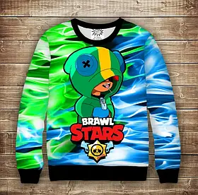 Світшот з принтом 3D Леон Color Style ВСІ Розміри