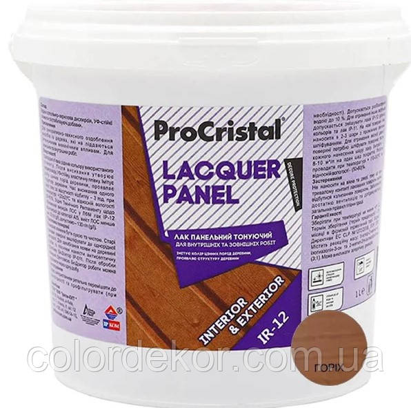 Тонований панельний лак Ірком ІР-12 (горіх) 1л