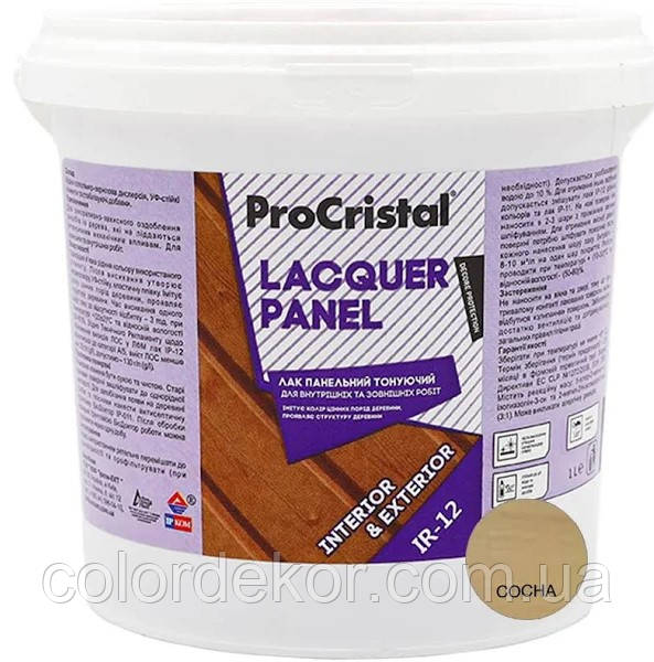 Тонований панельний лак Ірком ІР-12 (сосна) 1л