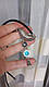 Кольє каучук зі сріблом і бірюзою, фото 5