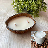 Соевая ароматическая свеча в кокосе «Hazelnut Coffee»
