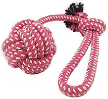 Іграшка для собак Канат плетений 32 см (текстиль, кольори в асортименті)
