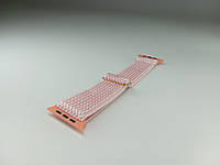 Ремешок для Apple Watch 42mm/44mm нейлоновый браслет светло-розовый