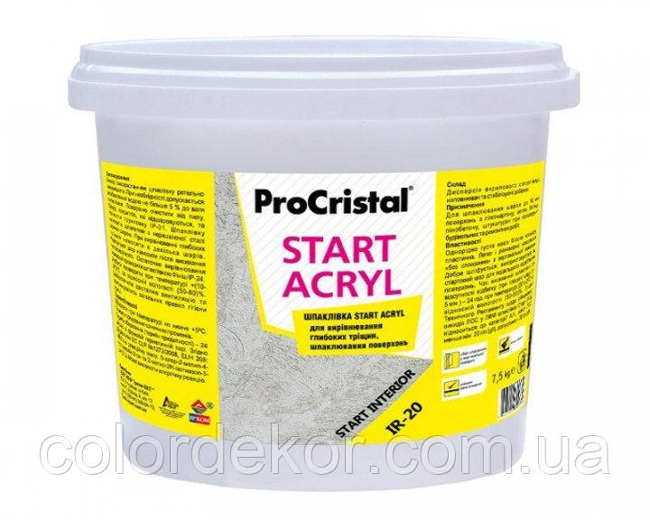 Стартова шпаклівка для стін Ірком Старт ІР-20 (біла) 7,5 кг
